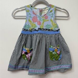 Matilda Jane Floral and Gingham Sleeveless Dress